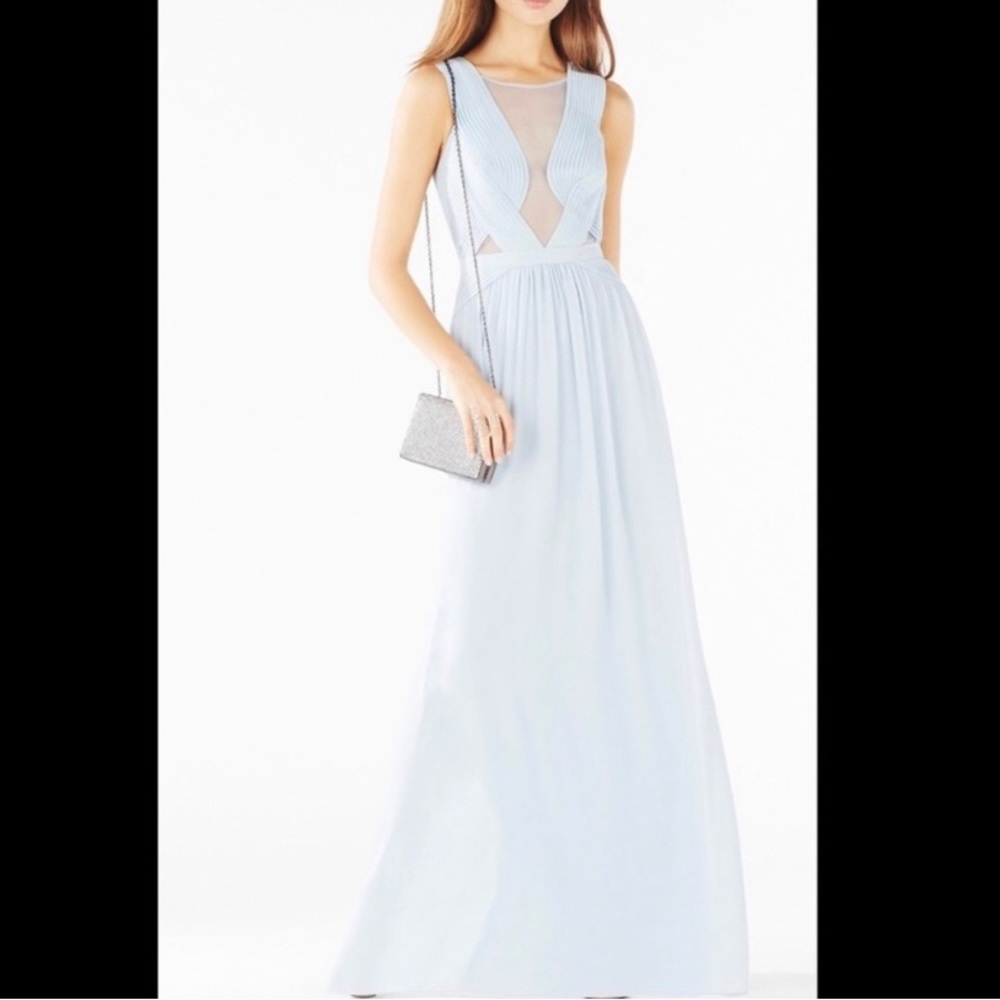 BCBG MAXAZRIA Gabriele Maxi Dress in light crystal blue - Size 2 NWT